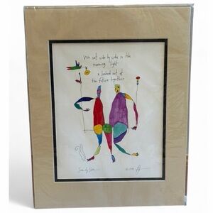 Brian Andreas Vintage 90s Side by Side StoryPeople Art Print Abstract Artwork